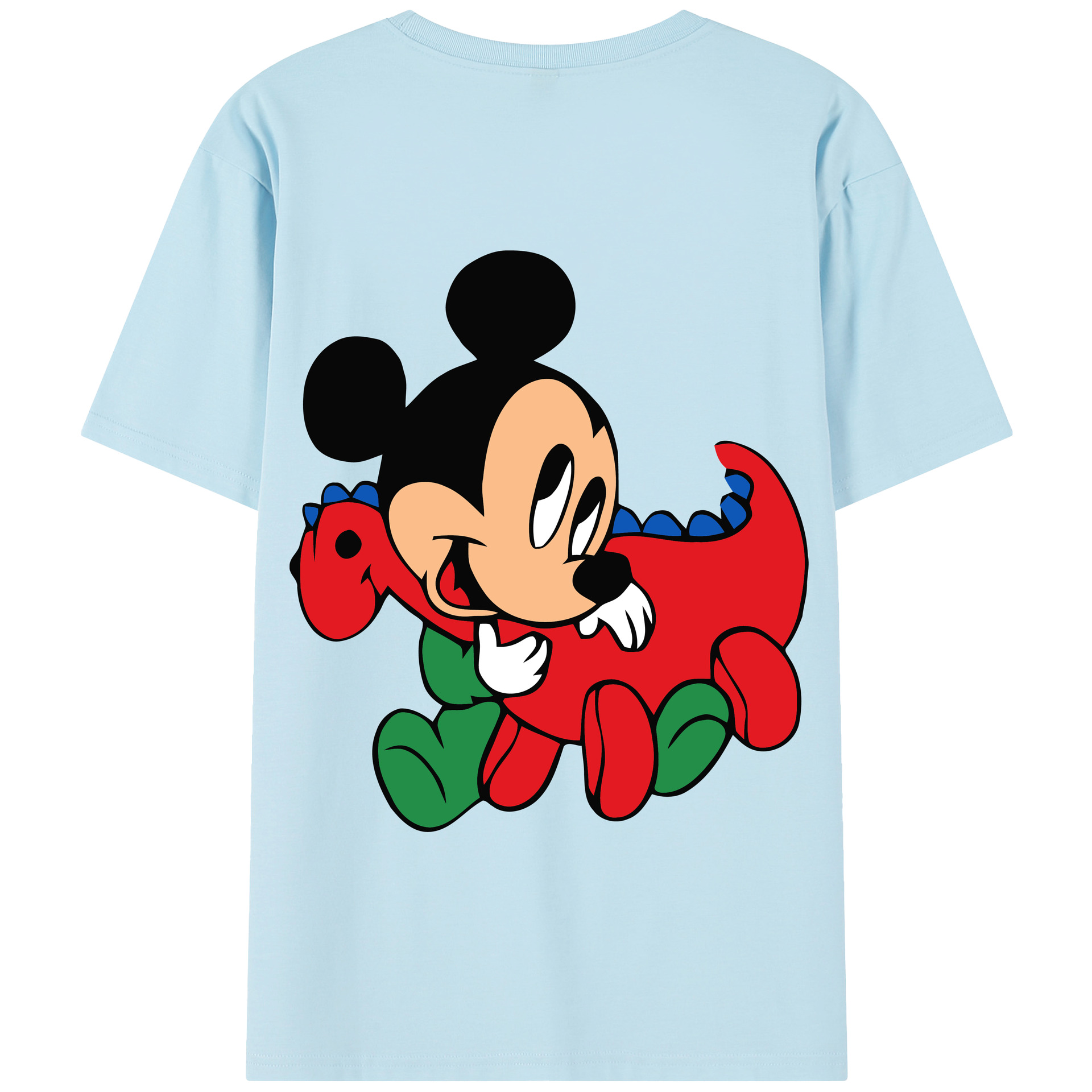 （画像用） ミッキーマウス Mickey Mouse 綿100％半袖Tシャツ（背面プリント）